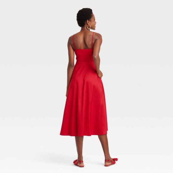 Women's Bow Midi Dress - A New Day Red - Picture 3 of 3